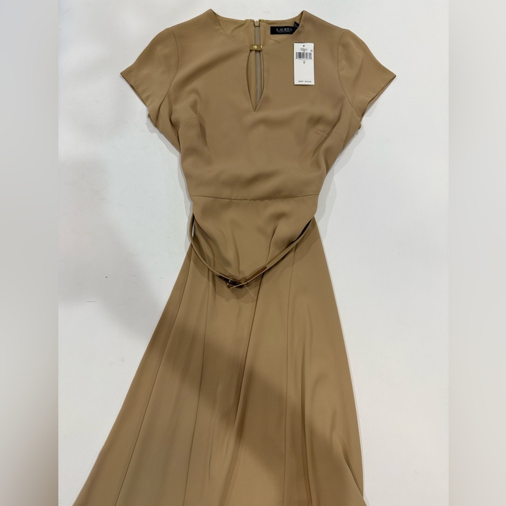Ralph Lauren Tan Dress with Belt